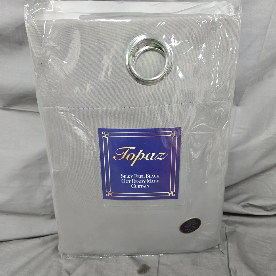 TOPAZ LUXE HOME COLLECTION SILKY FEEL BLACK OUT CURTAINS - 66 X 54"