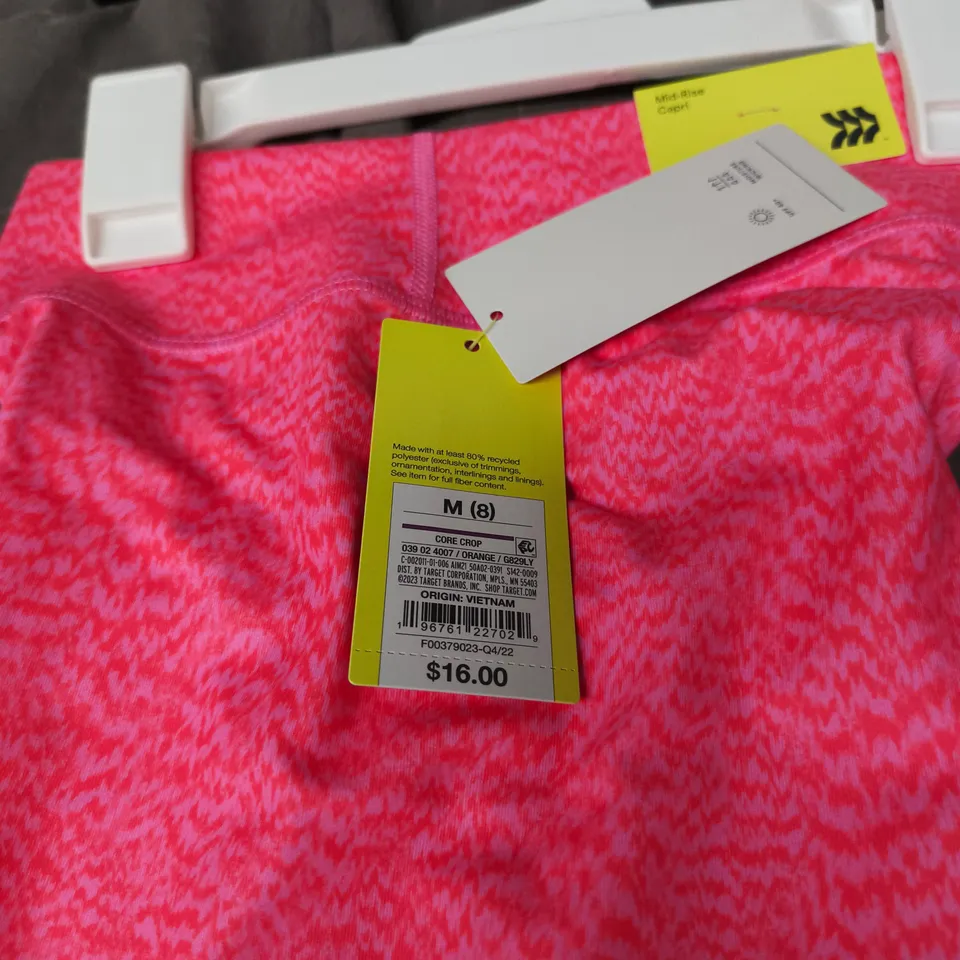 3 x ALL IN MOTION WOMEN'S PINK LEOPARD PRINT LEGGINGS – UK 12 (US 8)