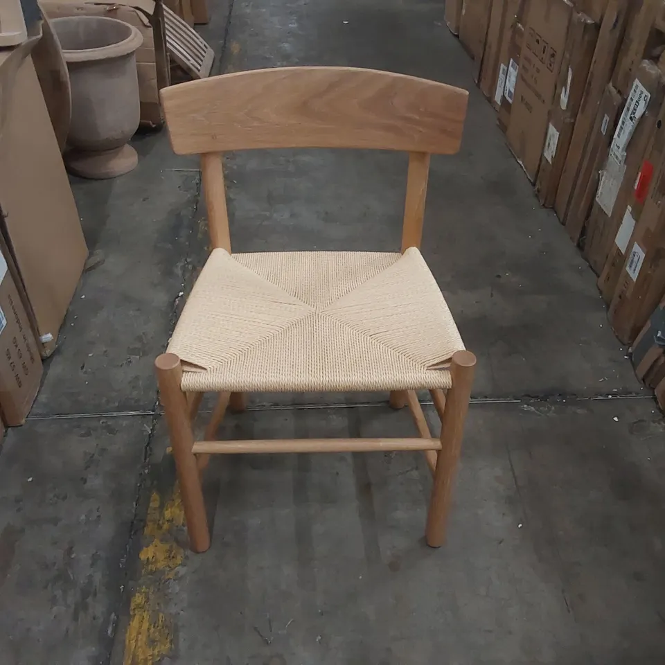 LONGWORTH OAK DINING CHAIR NATURAL RAW OAK