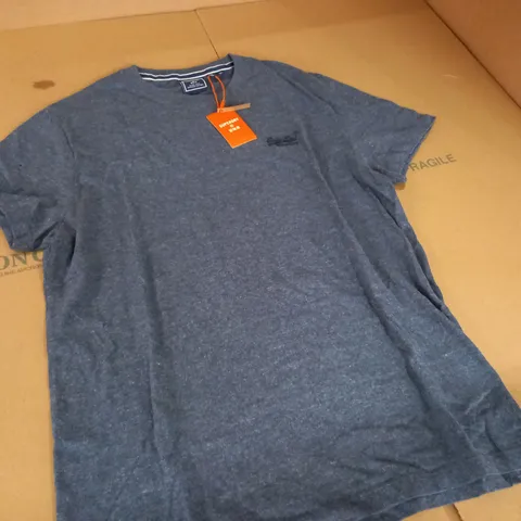 SUPERDRY T-SHIRT IN STEEL - XL