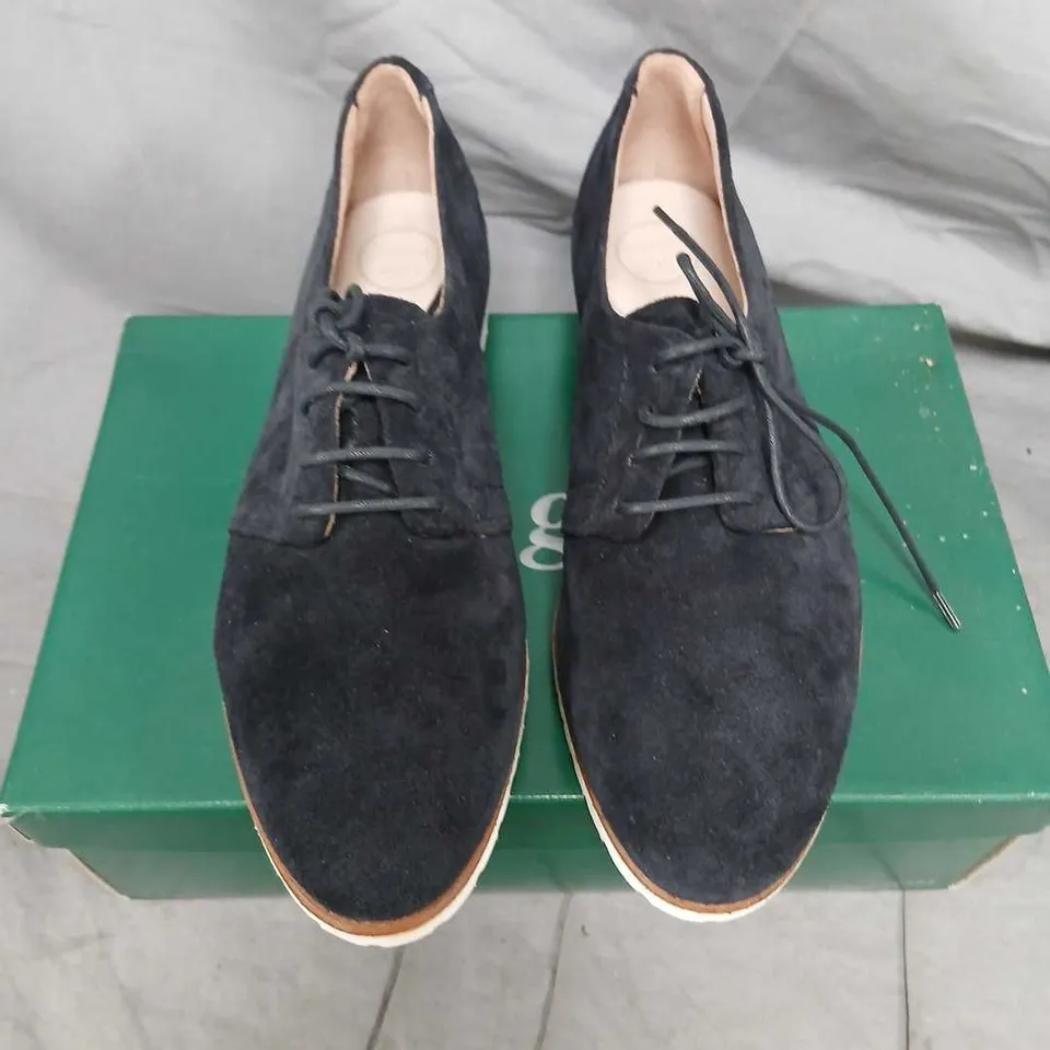PAUL GREEN BLACK SUEDE LACE-UP SHOES – UK 4, MODEL 2595-006