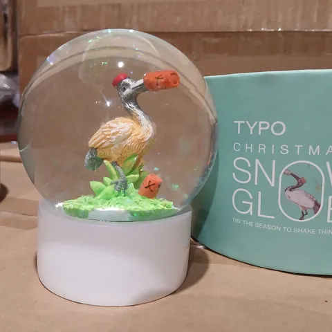 TWELVE TYPO CHRISTMAS SNOW GLOBE – BIRD FIGURINE DECORATIVE ORNAMENT