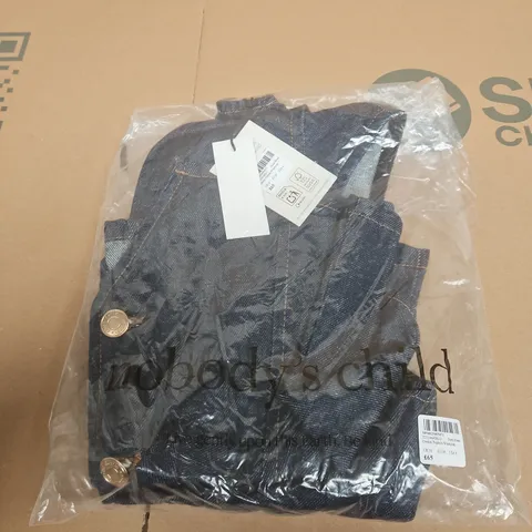 NOBODYS CHILD DARK RINSE DENIM PEPLUM WAISTCOAT β UK 10 (EU 38, USA 6)