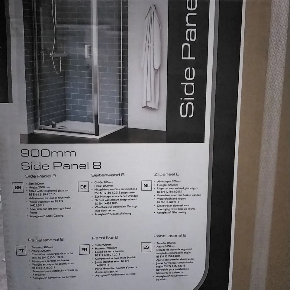 AQUALOX 900MM SIDE PANNEL SHOWER CUBICLE