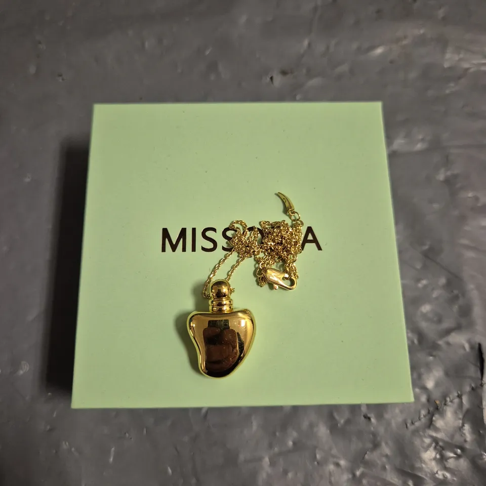 MISSOMA MESSAGE IN A BOTTLE HEART PENDANT NECKLACE