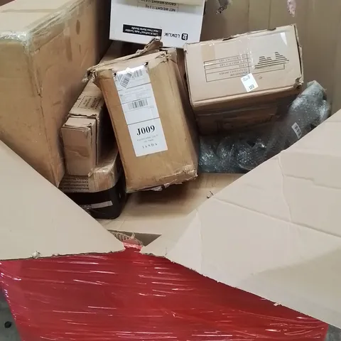 PALLET OF ASSORTED HOUSEHOLD GOODS AND PRODUCTS TO INCLUDE; BOXED FURNITURE ETC