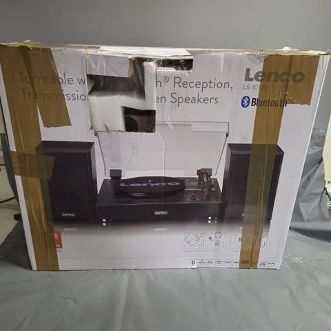 TURNTABLE WITH BLUETOOTH RECEPTION, TRANSMISSION AND WOODEN SPEAKERS