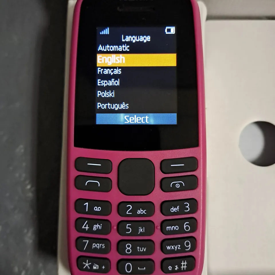 BOXED NOKIA 105 4TH GEN PHONE IN PINK - TA-1203