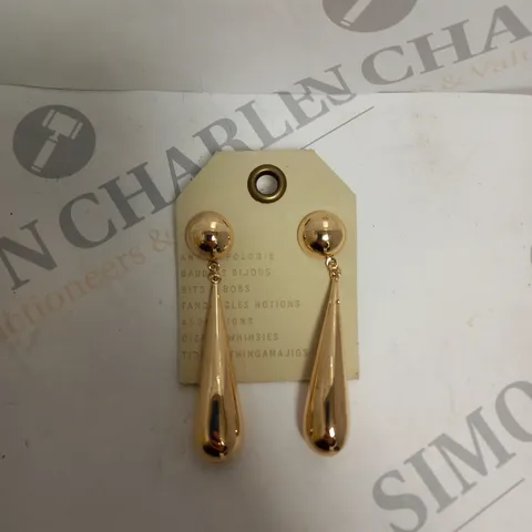 ANTHROPOLOGIE SLEEK DROPLET EARRINGS