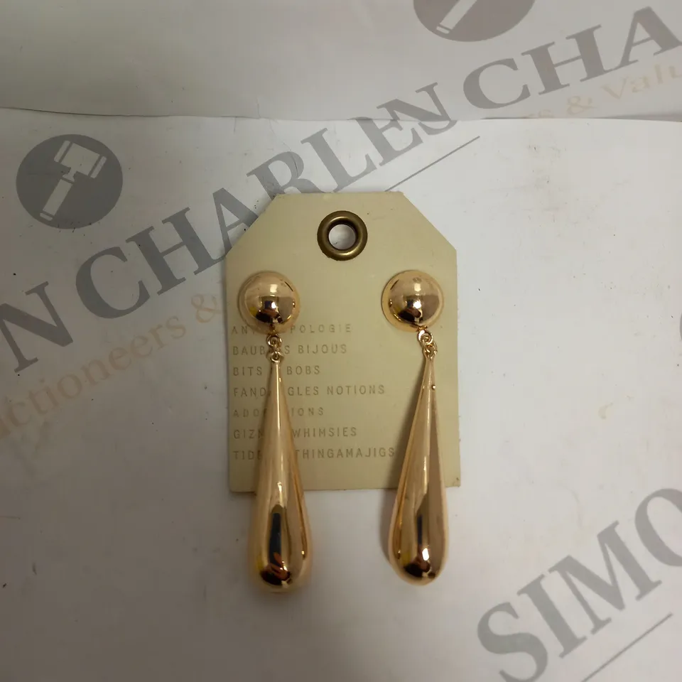 ANTHROPOLOGIE SLEEK DROPLET EARRINGS