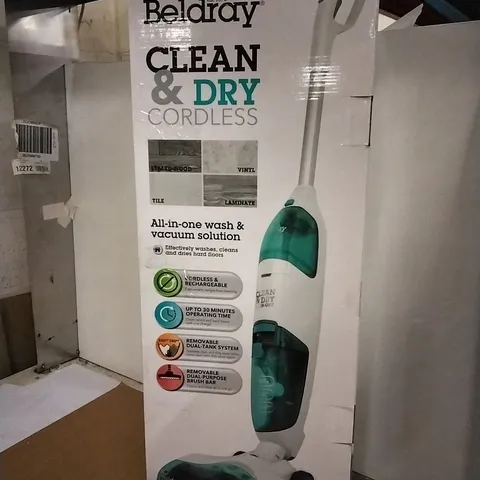 BOXED BELDRAY CLEAN & DRY CORDLESS ALL IN ONE WASH & VACUUM SOLUTION