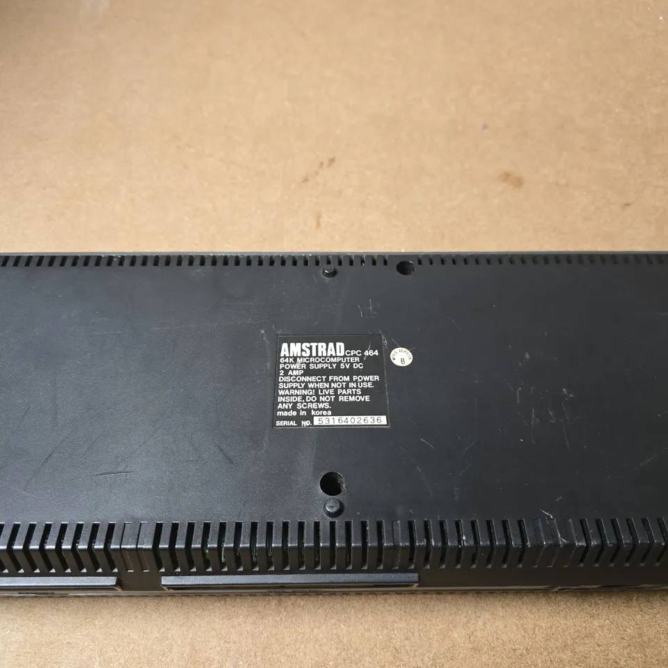 AMSTRAD CPC 464 64K MICROCOMPUTER UNBOXED