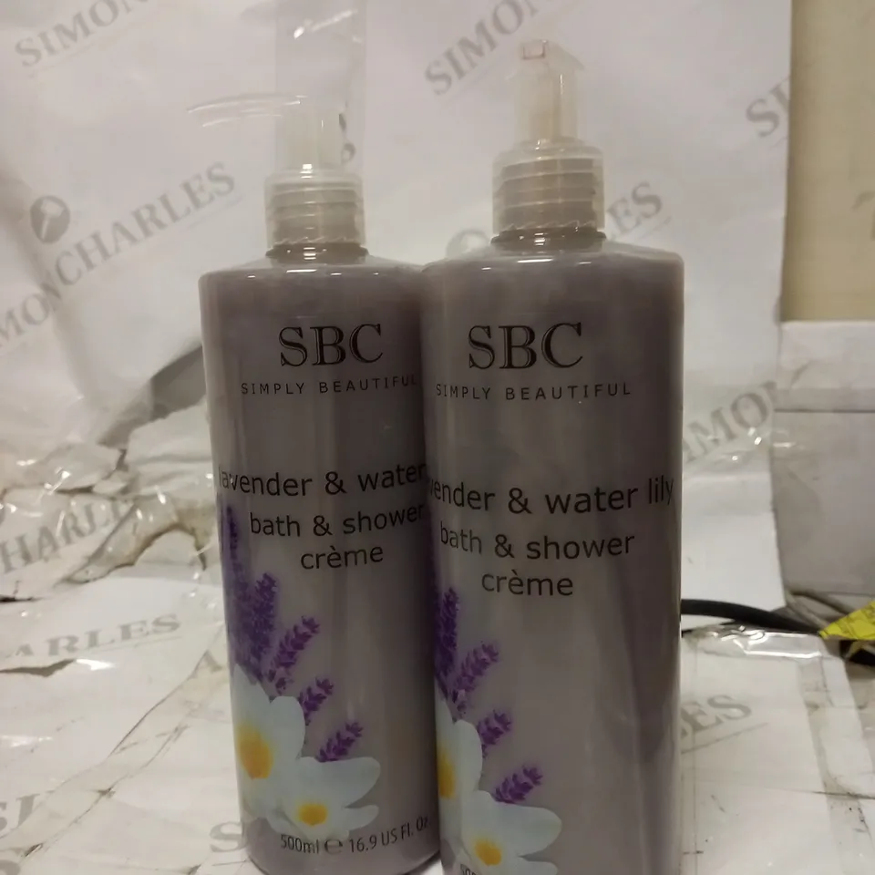 SBC SHOWER SET LAVENDER AND WATER LILLY BATH AND SHOWER CRÈME 