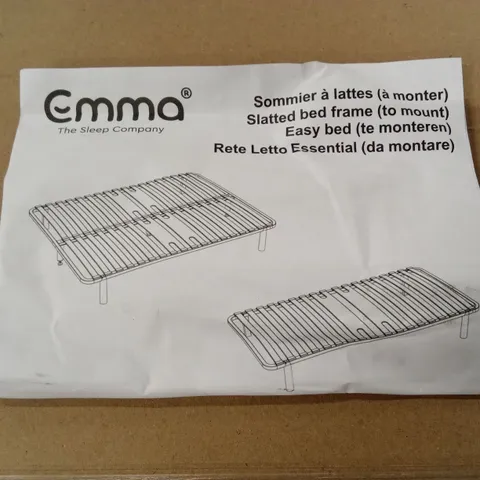 BOXED EMMA SLATTED FRAME BED - 120 x 190cm SMALL DOUBLE