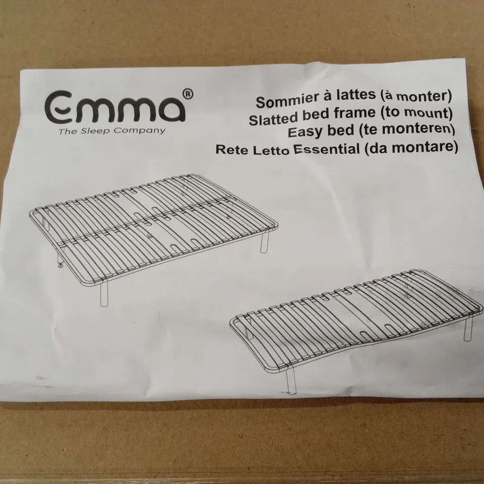 BOXED EMMA SLATTED FRAME BED - 120 x 190cm SMALL DOUBLE