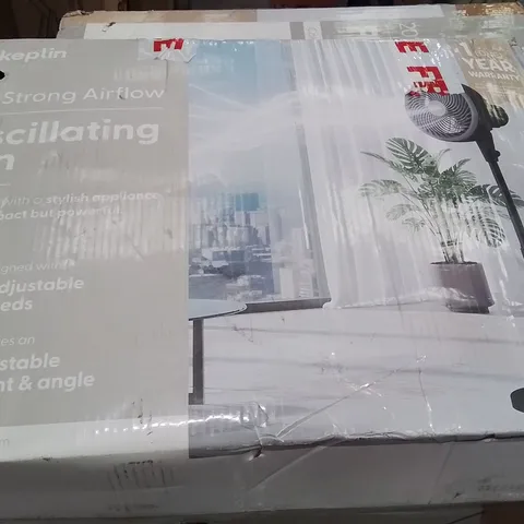 BOXED KEPLIN 10" BLACK OSCILLATING FAN