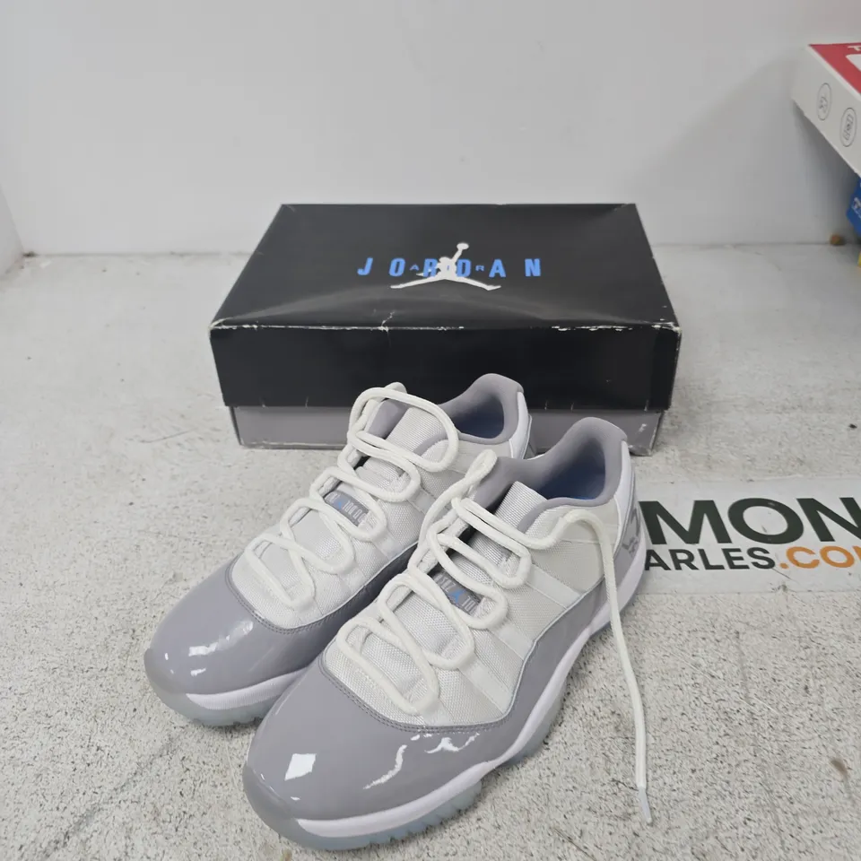 AIR JORDAN 11 RETRO LOW – WHITE/UNIVERSITY BLUE, UK 10 (US 11)