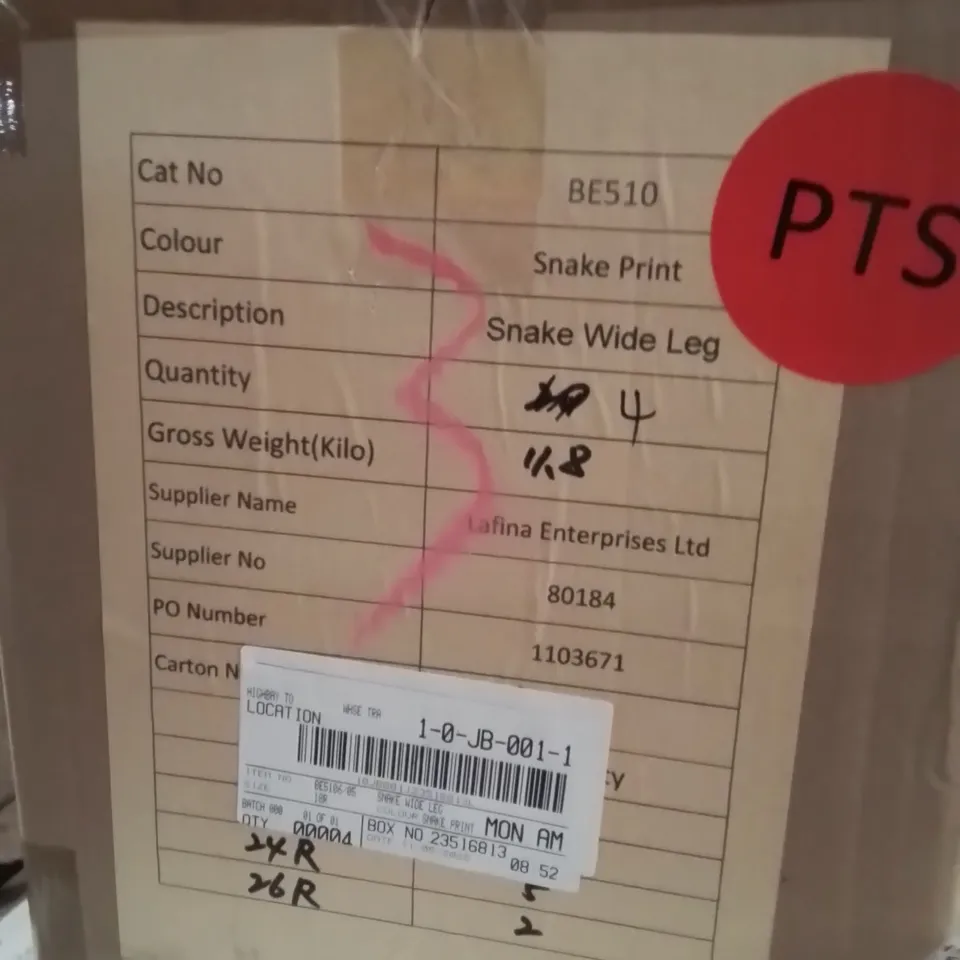BOXED BRAND NEW APPROXIMATELY 4 SIMPLY BE SNAKE PATTERN WIDE LEGS SIZE 18R