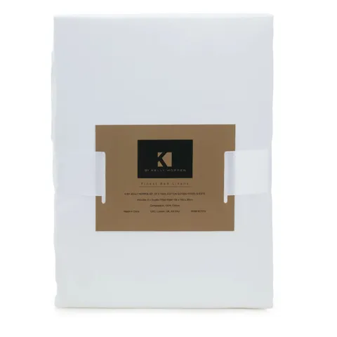 K BY KELLY HOPPEN SET OF 2 100% COTTON SATEEN FITTED SHEETS