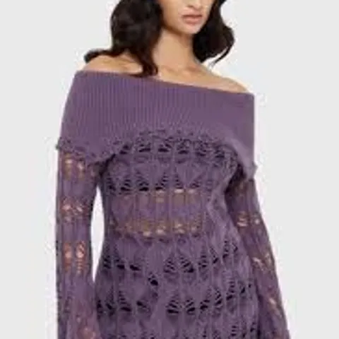 BRAND NEW BAGGED KILLSTAR SHADOW WINE SWEATER IN PURPLE - L