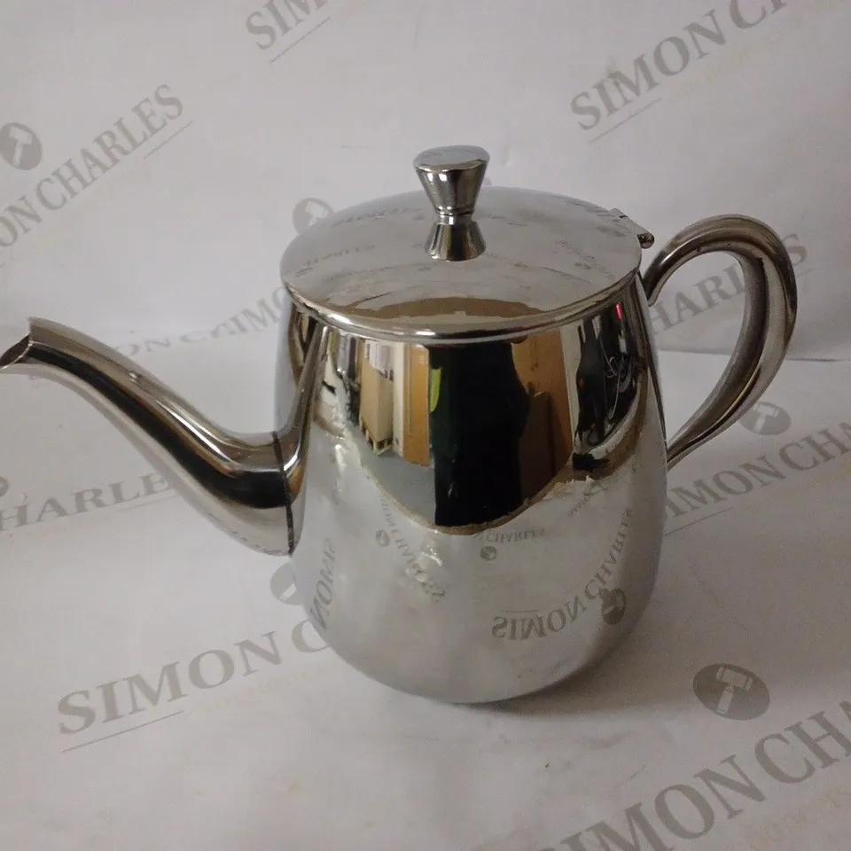 CAFÉ OLÉ PT-070 PREMIUM TEA POT, 18/10 STAINLESS STEEL, 70OZ, SILVER