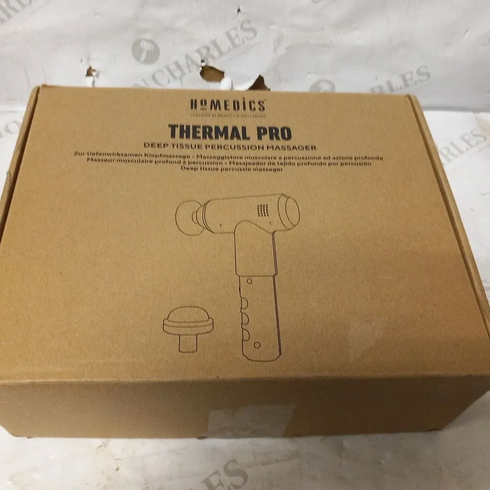 BOXED HOMEDICS THERMAL PRO DEEP TISSUE PERCUSSION MASSAGER
