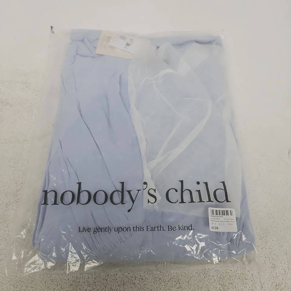 NOBODY'S CHILD BRIDESMAIDS MARLOW MIDAXI DRESS – OCCASION BLUE – UK 10