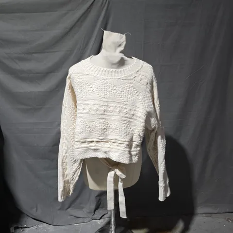 CIDER CREAM KNIT CROPPED SWEATER – WOMEN'S