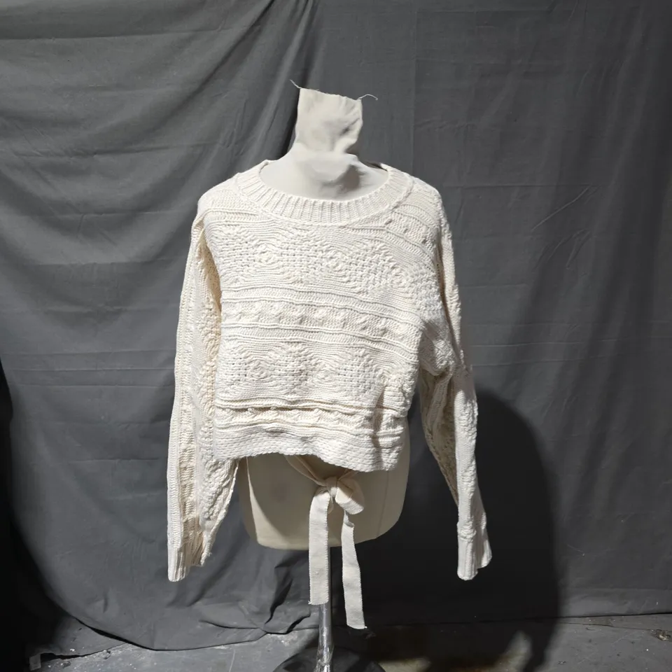 CIDER CREAM KNIT CROPPED SWEATER – WOMEN'S