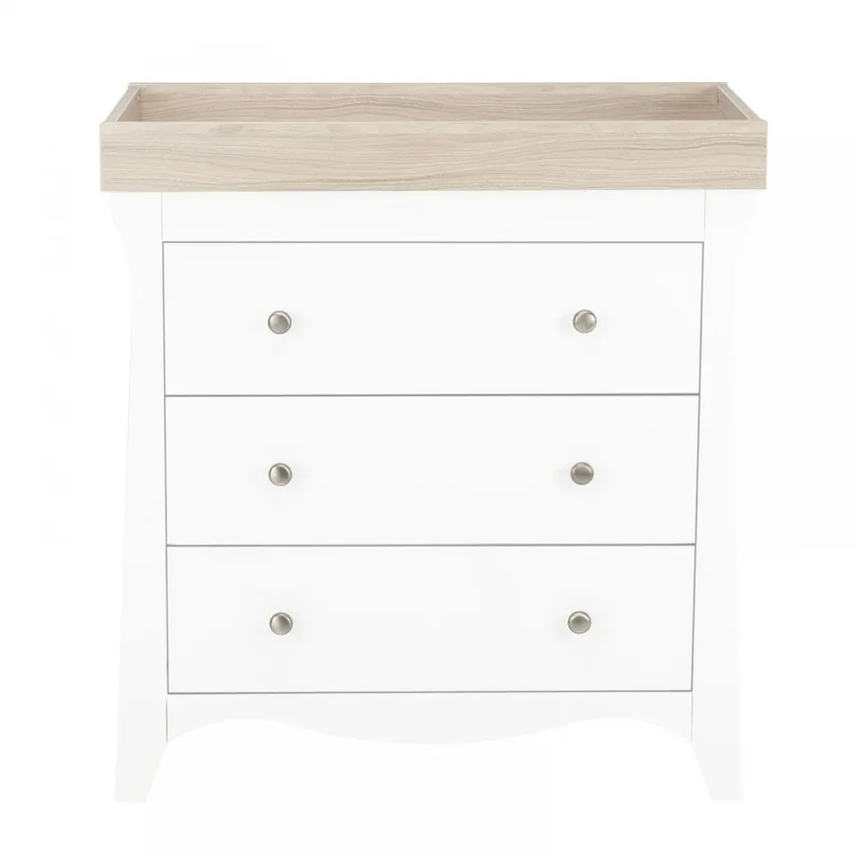 BOXED CUDDLE CO. CLARA DRESSER CHANGER - WHITE/ASH (2 BOXES)