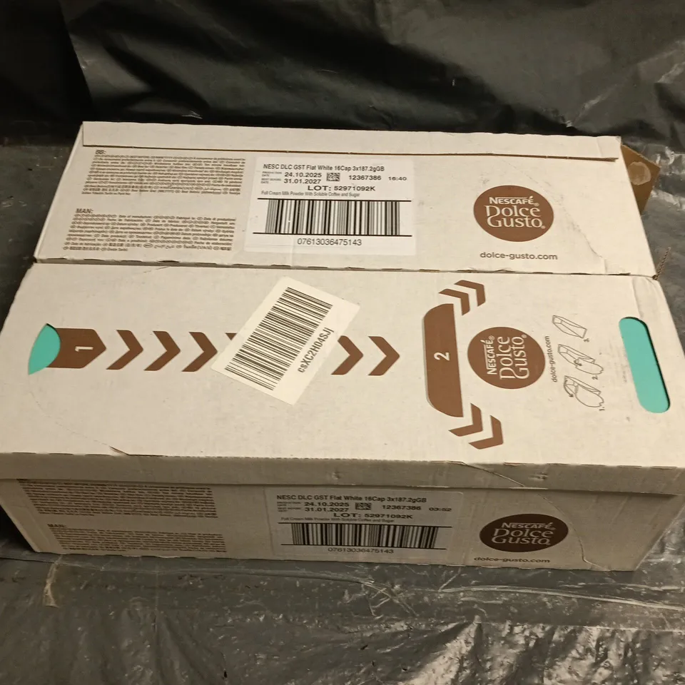 NESCAFE DOLCE GUSTO FLAT WHITE COFFEE CAPS - 6 X 16 CAP PACKS