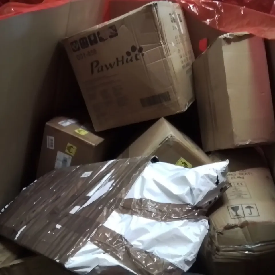 PALLET OF ASSORTED HOUSEHOLD GOODS AND PRODUCTS TO INCLUDE;FLOOR LAMP,TOILET RAISER,CEILING FAN 