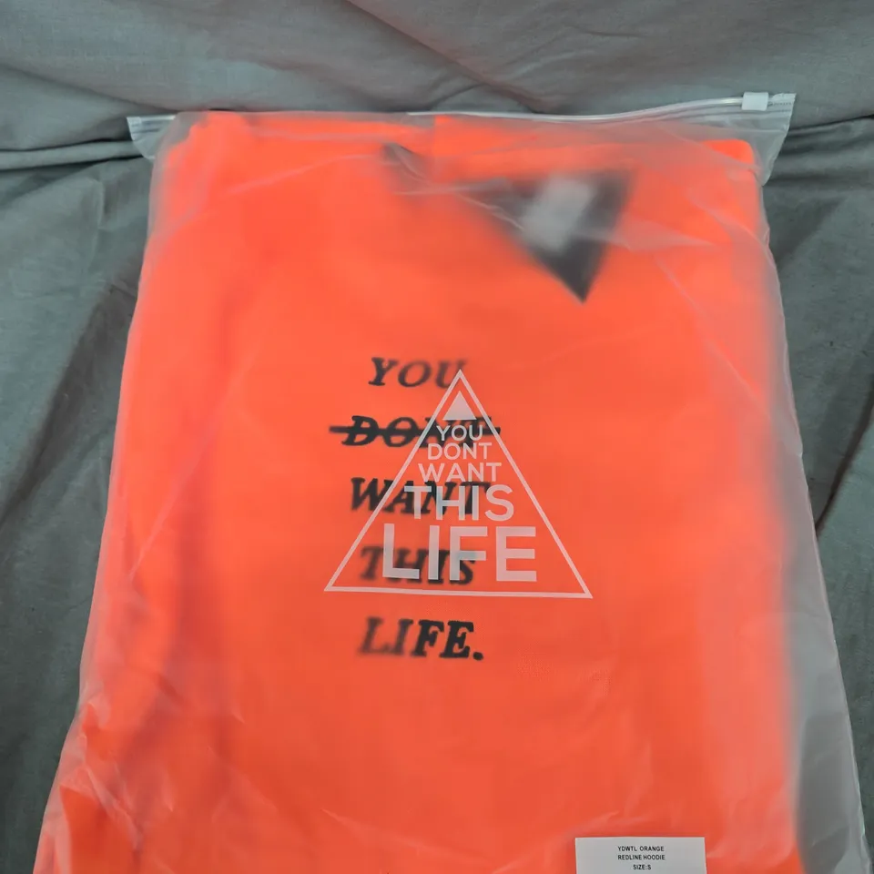YDWTL ORANGE REDLINE HOODIE – SIZE S