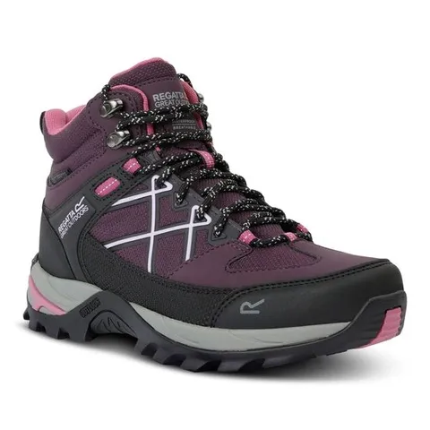 BRAND NEW WOMEN'S TREKKING BOOTS REGATTA SAMARIS III IN DEEP PLUM/RED VIOLET - UK 7
