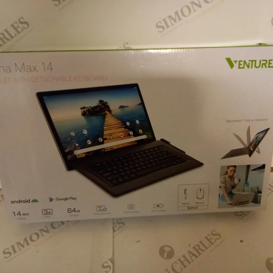 BRAND NEW BOXED VENTURER LUNA MAX 14 TABLET WITH DETACHABLE KEYBOARD