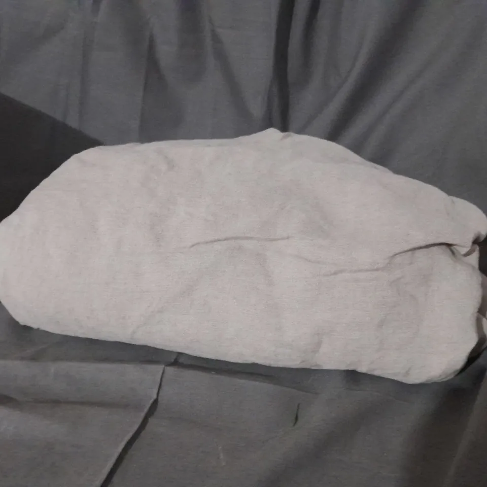 SECRET LINEN STORE WASHED LINEN NATURAL FITTED SHEET SUPER KING 