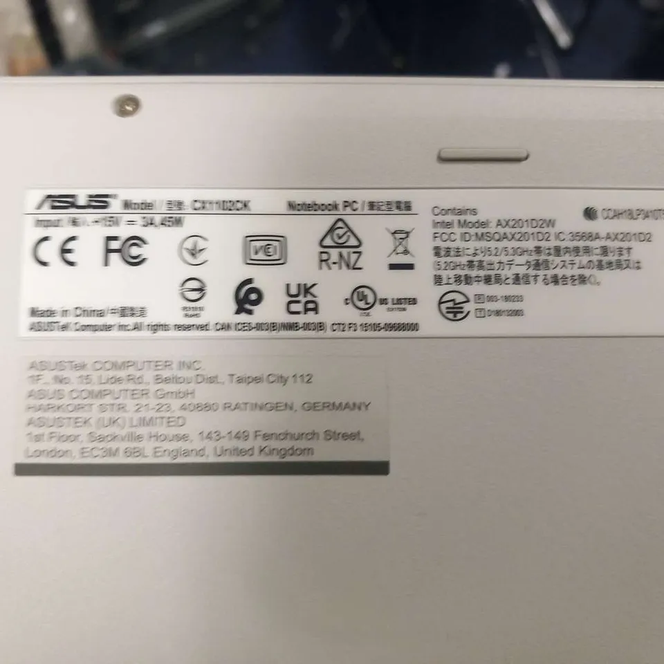 BOXED ASUS CX1102CK NOTEBOOK