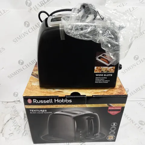 BOXED RUSSELL HOBBS BLACK 2 SLICE TOASTER