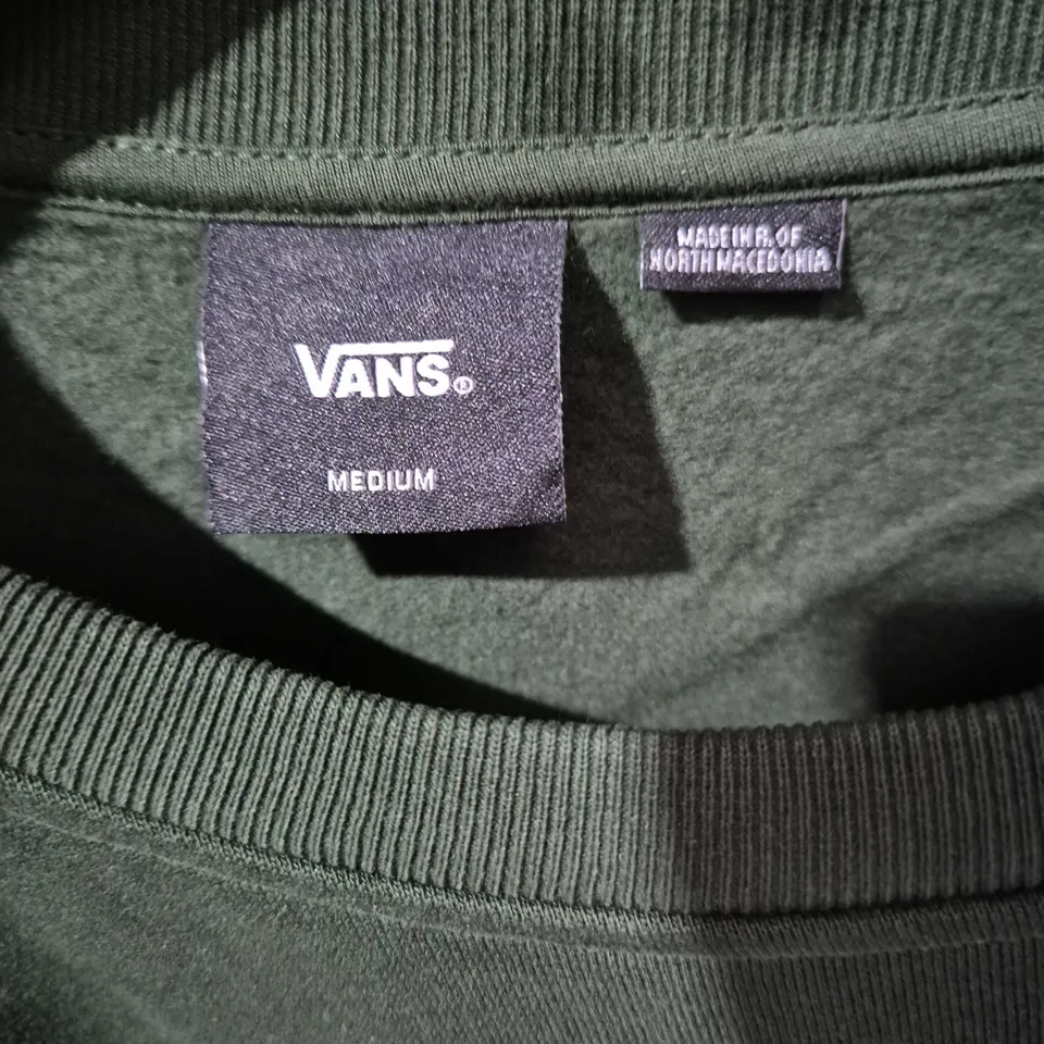 VANS GREEN CREWNECK SWEATSHIRT – MEDIUM