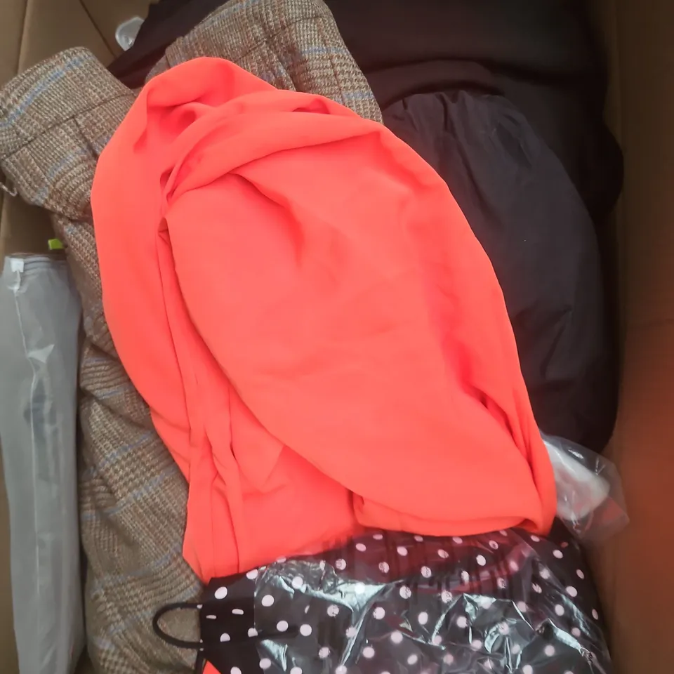 APPROXIMATELY 25 ASSORTED CLOTHING PRODUCTS IN VARIOUS STYLES & SIZES