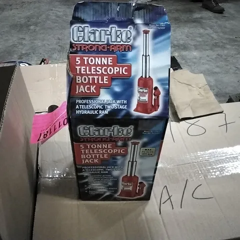 BOXED CLARKE CTBJ5 5 TONNE TELESCOPIC BOTTLE JACK