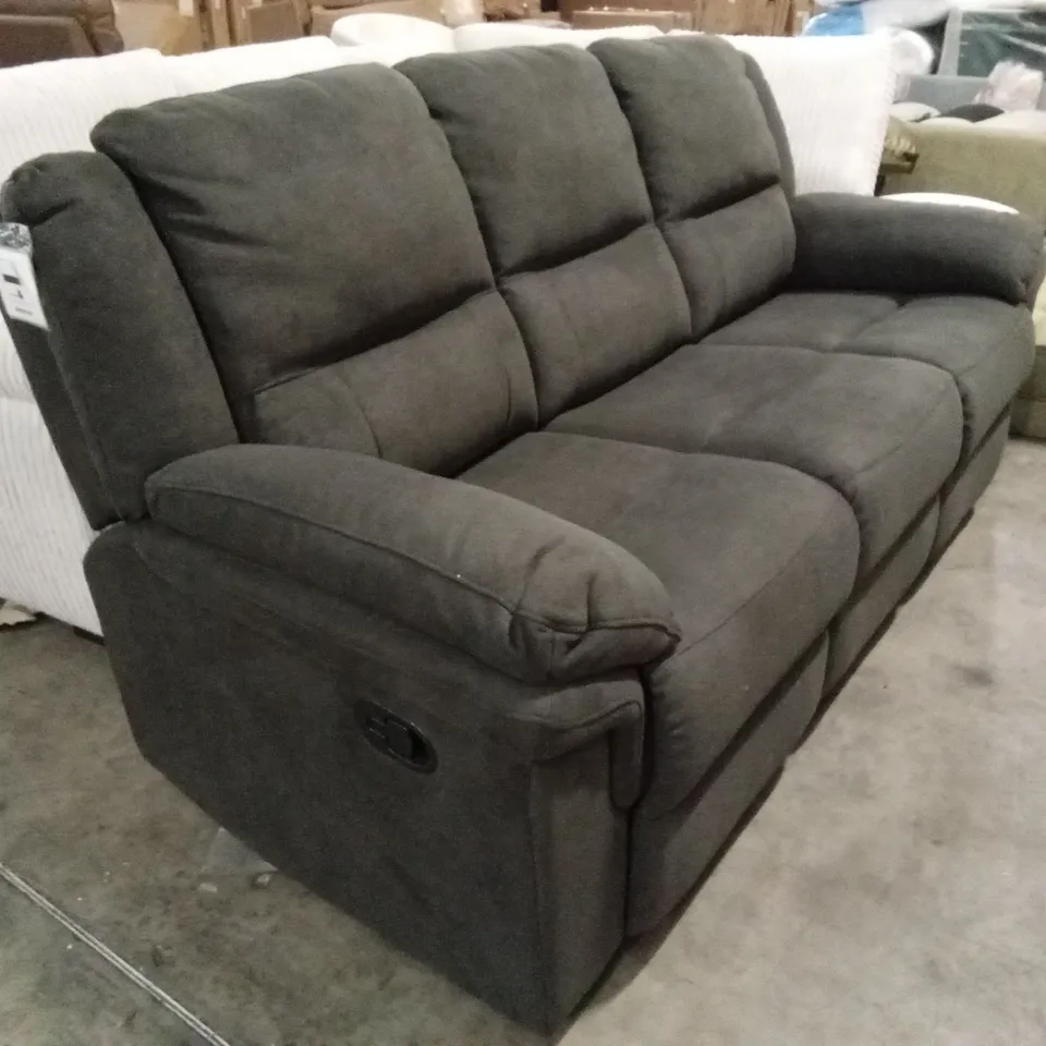 ALBION FABRIC 3 SEATER HIGH BACK MANUAL RECLINER SOFA RRP £749