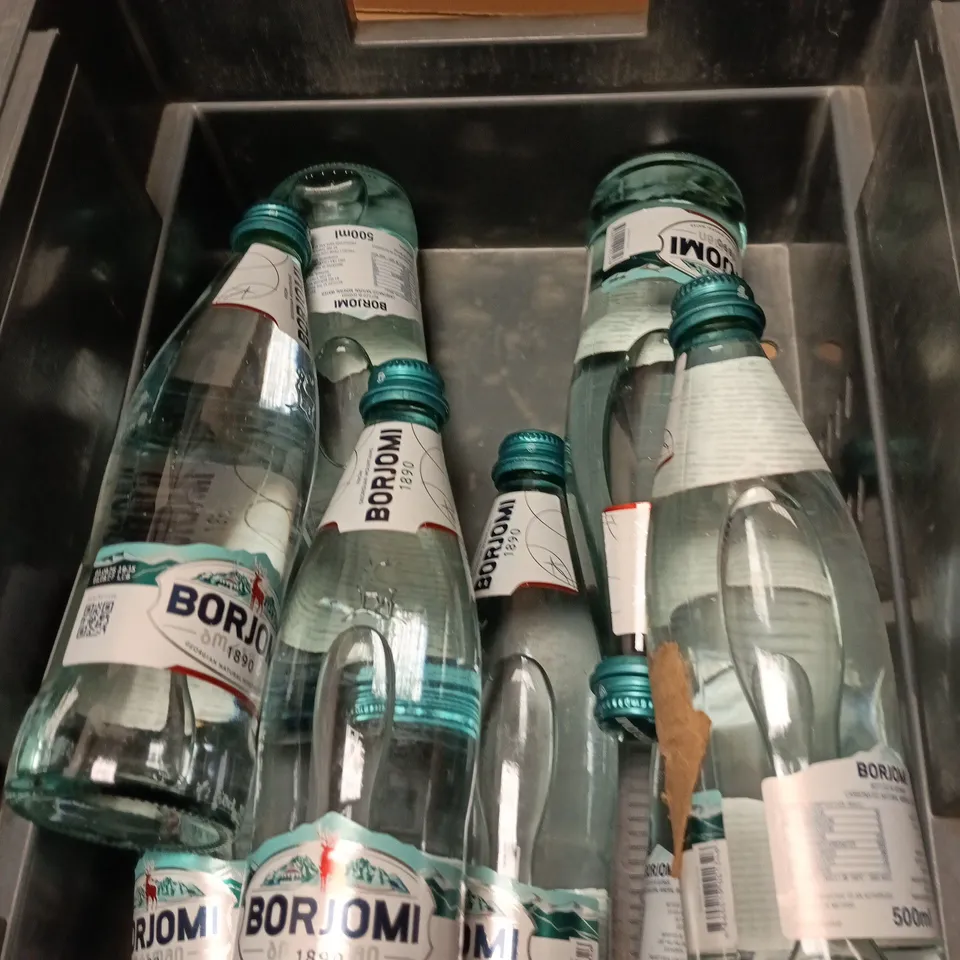 APPROXIMATELY 8 X BORJOMI MINERAL WATER BOTTLE – 1890 LABEL - 500ML 