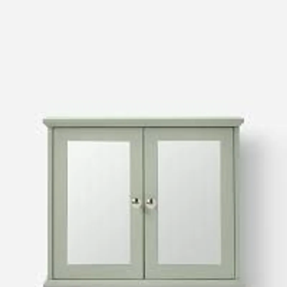 BOXED JULPIA KNIGHTON DOUBLE MIRROR CABINET - SAGE