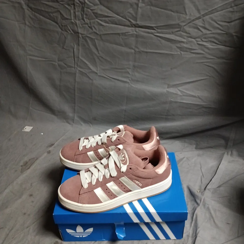 ADIDAS CAMPUS PINK SUEDE SNEAKERS – UK 4 1/2 (EU 37 1/3) – BOXED
