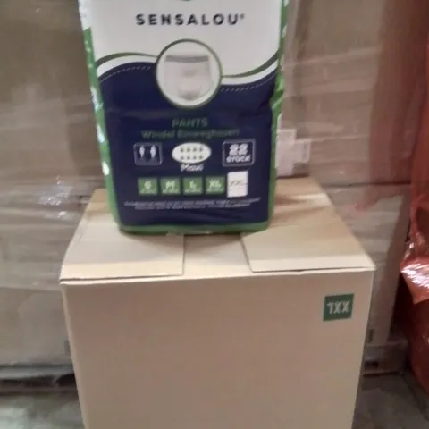 PALLET OF SENSALOU INCONTINENCE PANTS XXL APPROXIMATELY 4 PACKS PER BOX