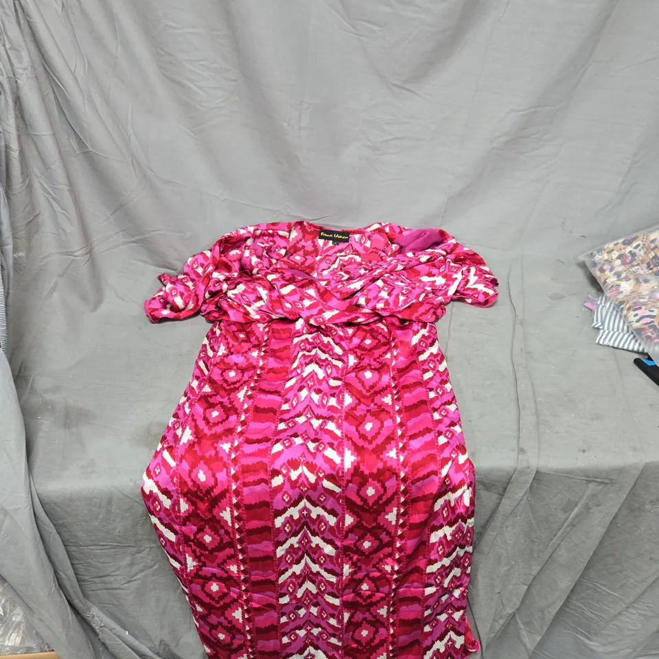 FRANK USHER PINK GEOMETRIC PRINT DRESS – WOMEN'S UK SIZE L-XL