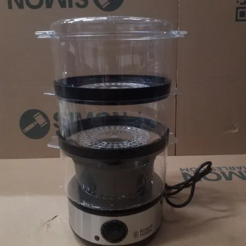 BOXED RUSSELL HOBBS 14453 BRUSHED STAINLESS STEEL 3 TIER STEAMER