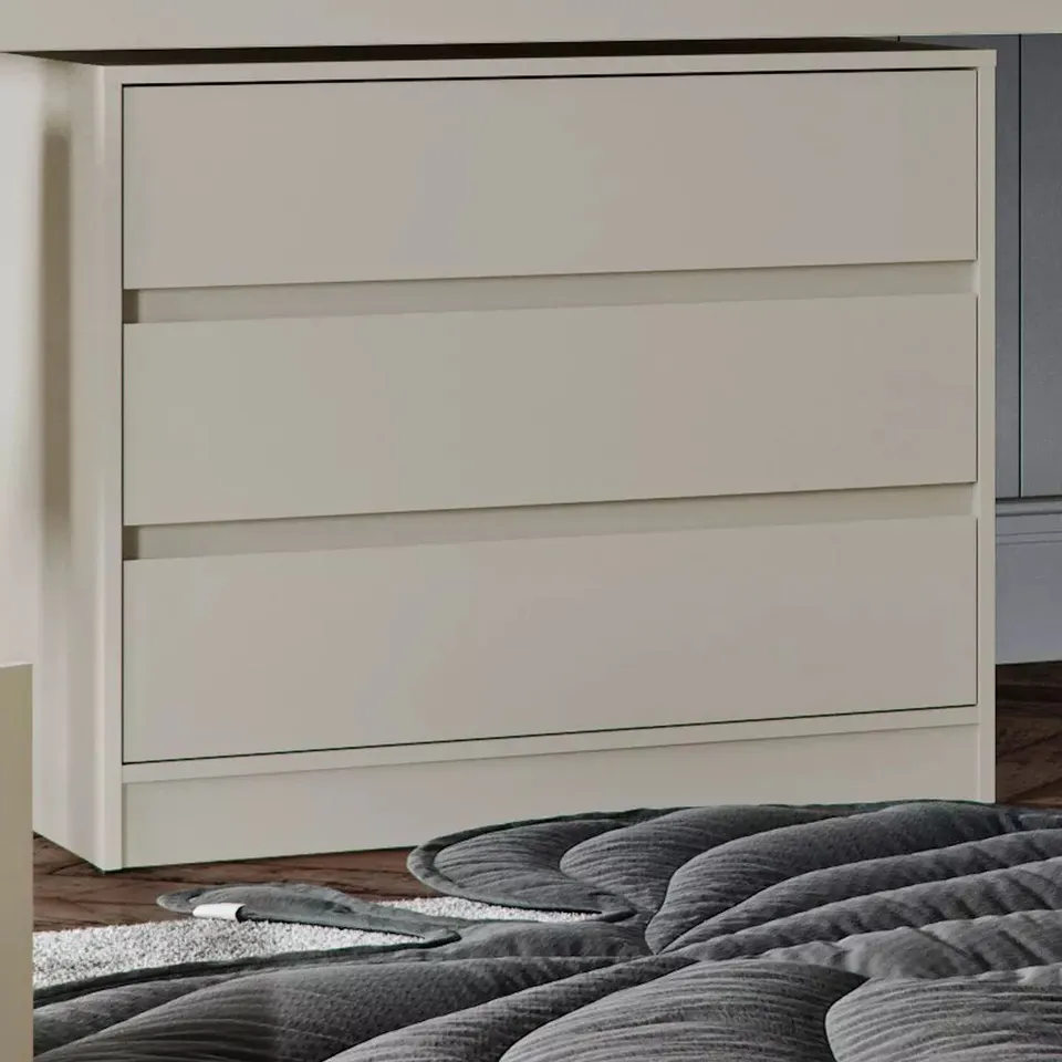 BOXED LITTLE ACORNS KIKO 3 DRAWER DRESSER - CASHMERE (2 BOXES)