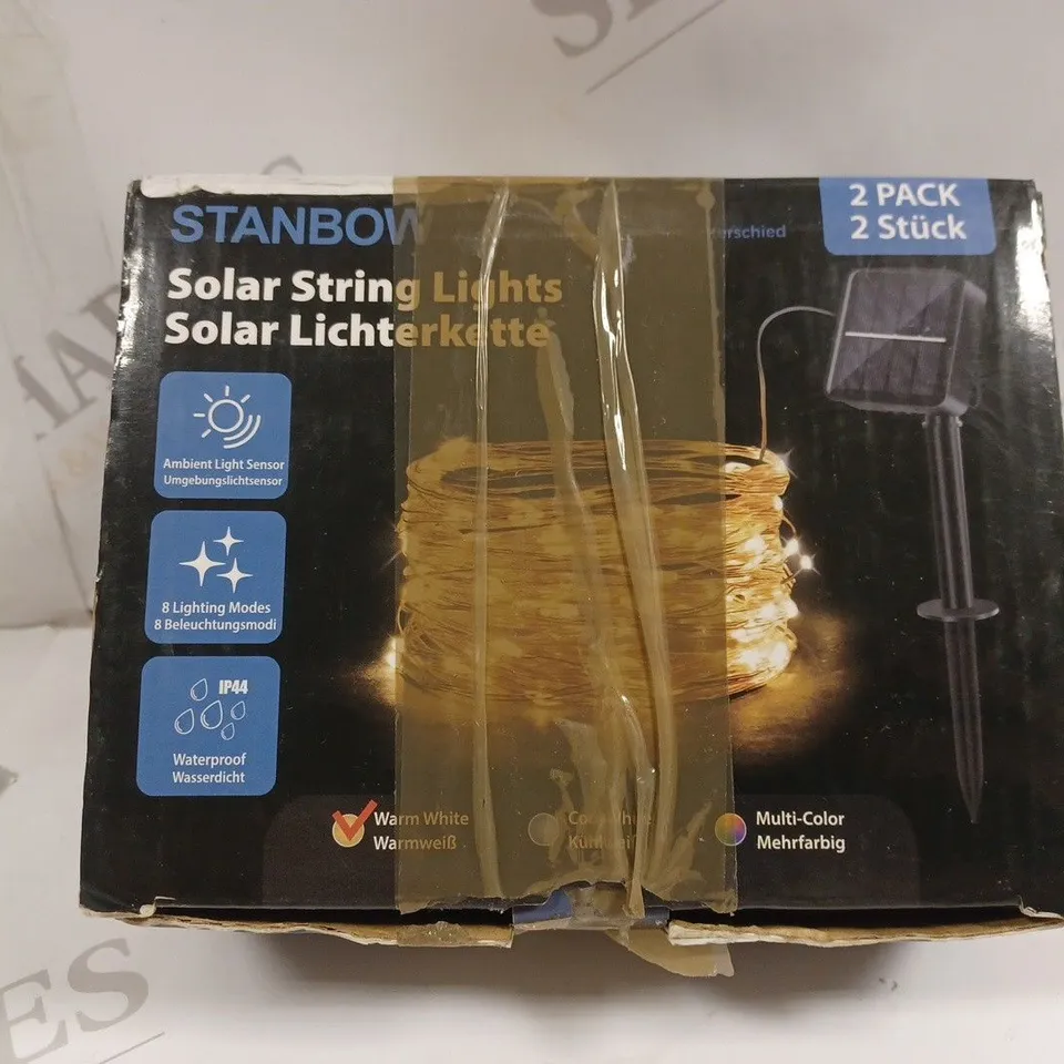 BOXED STANBOW SOLAR STRING LIGHTS 